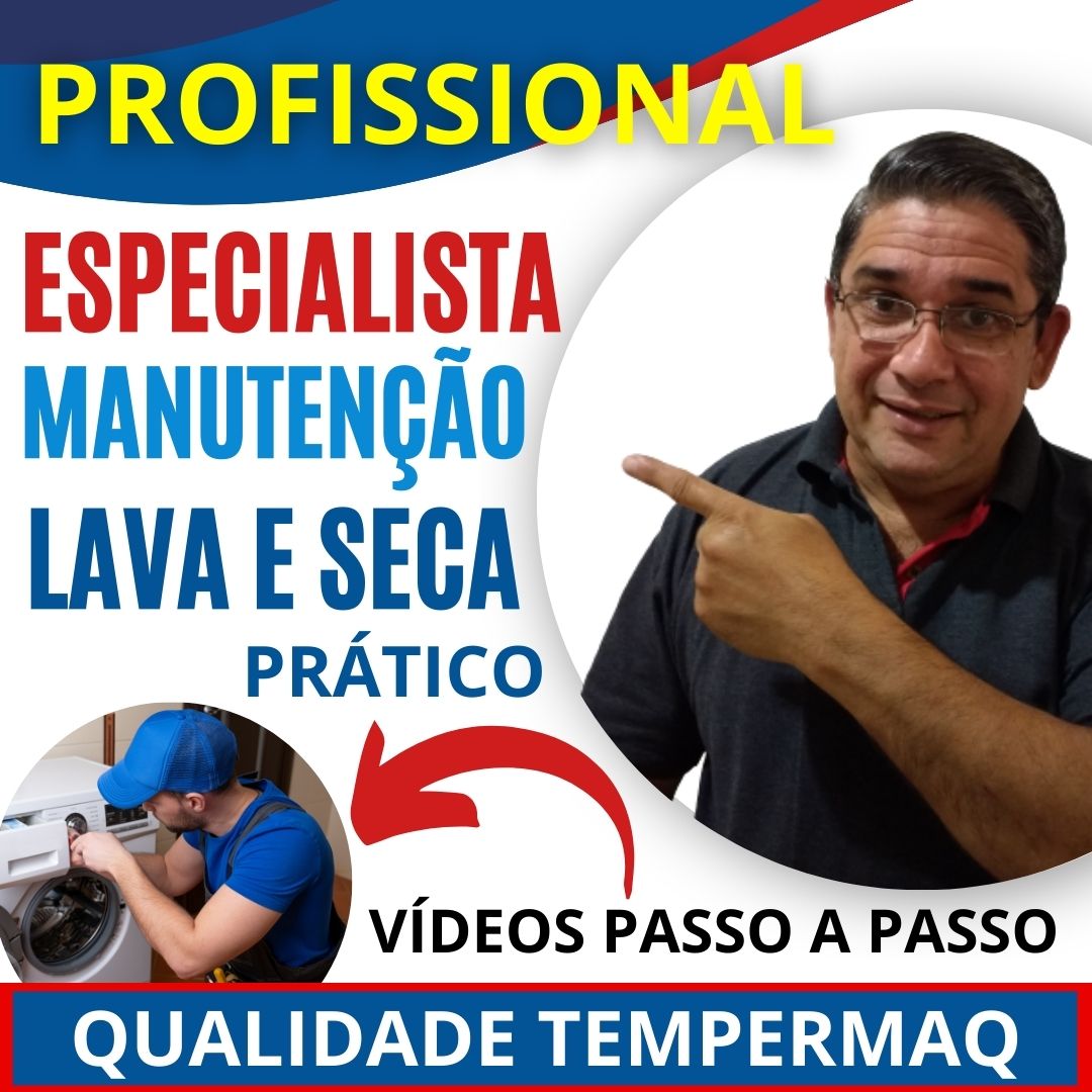 Imagem de capa para o Curso online Curso de Máquina de Lavar Lava e Seca da Tempermaq