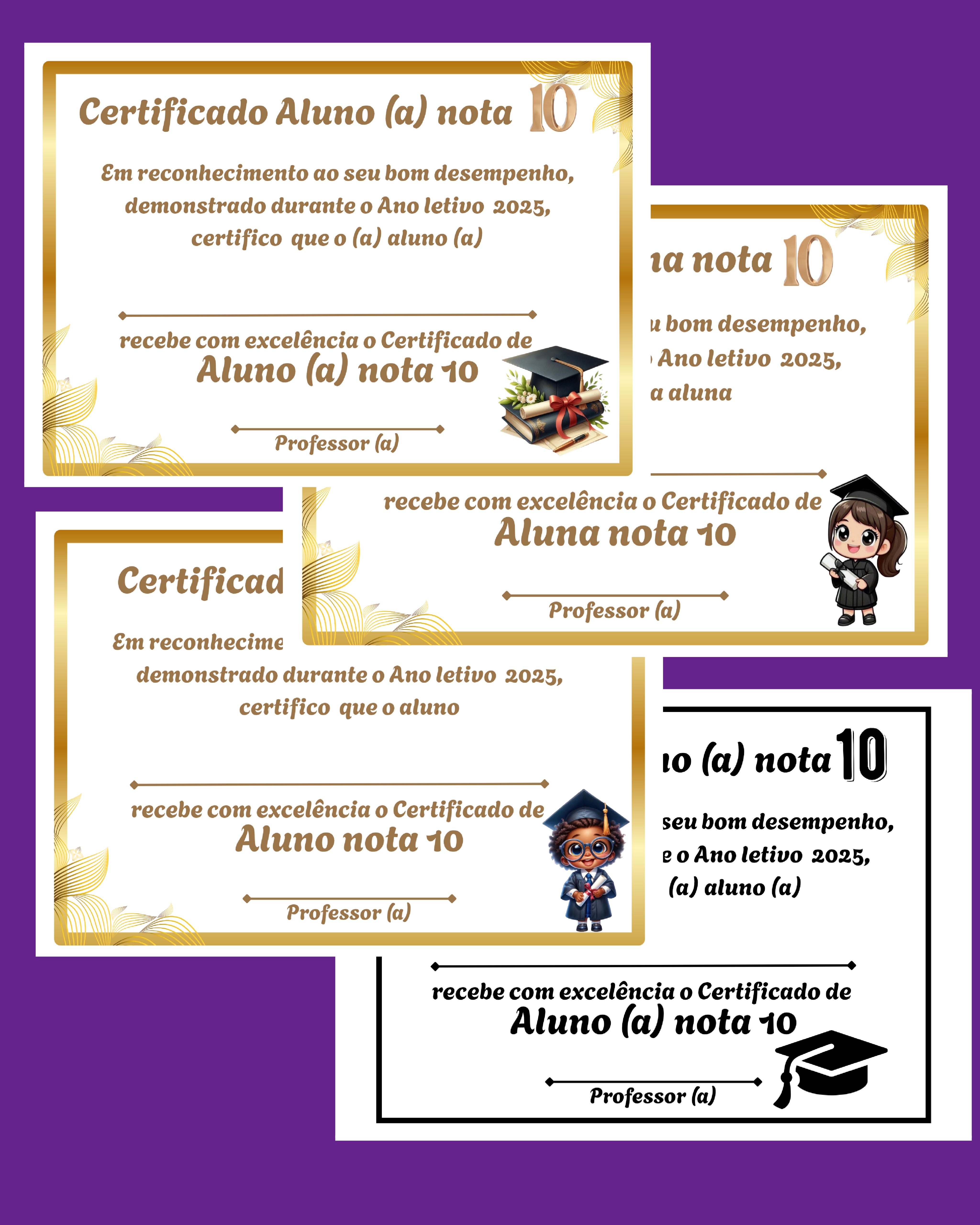 👨‍🎓👩🏼‍🎓🧑🏽‍🎓Certificado Aluno (a) nota 10 ( 2025) - Educa M...