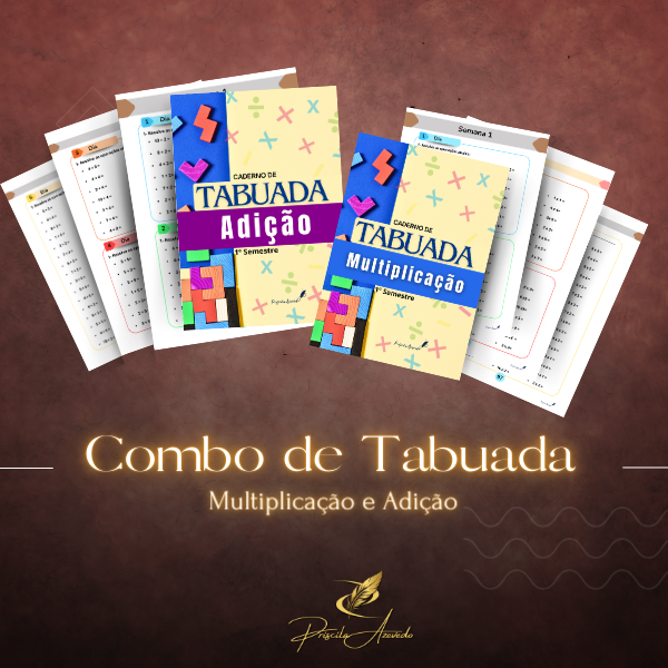 Combo De Tabuada Adição, Multiplicação e Recursos da Matemática - P...