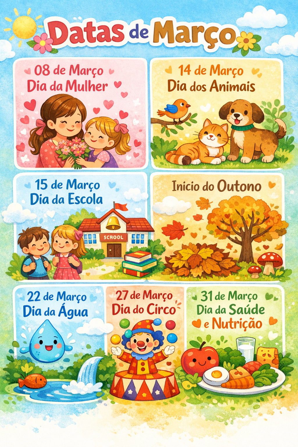 Datas Comemorativas - Março - Rogéria Luzia da Silveira de Souza Ol...