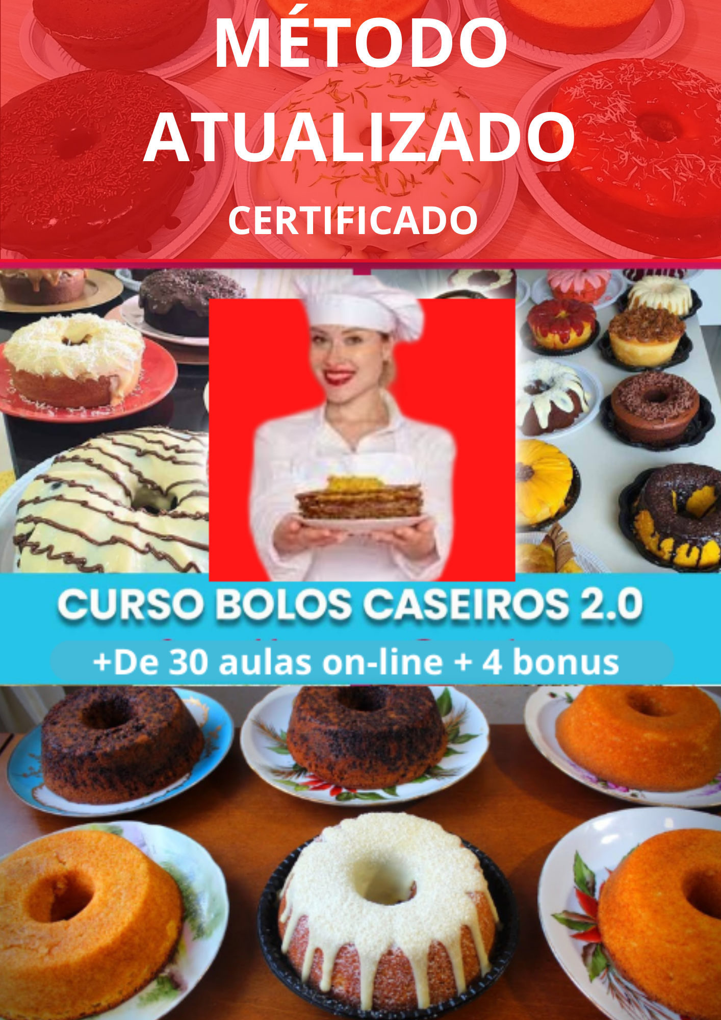 Imagem de capa para o Curso online Curso de Bolos Caseiros 100% online