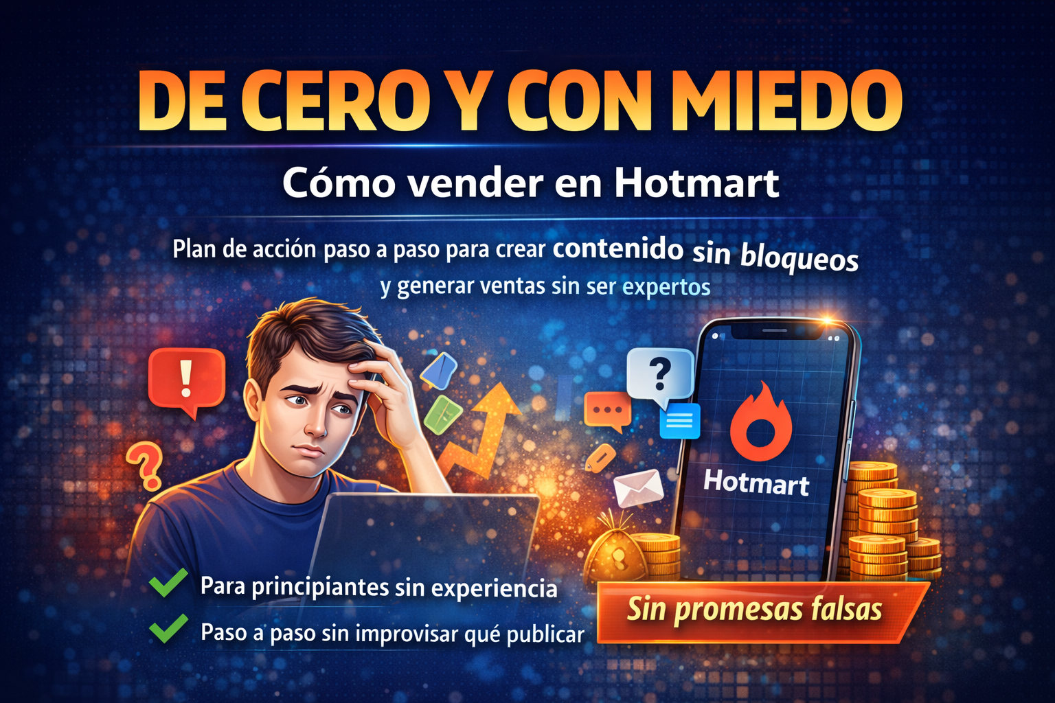 ebook y guia para aprender como vender productos en hotmart + 5 bon...