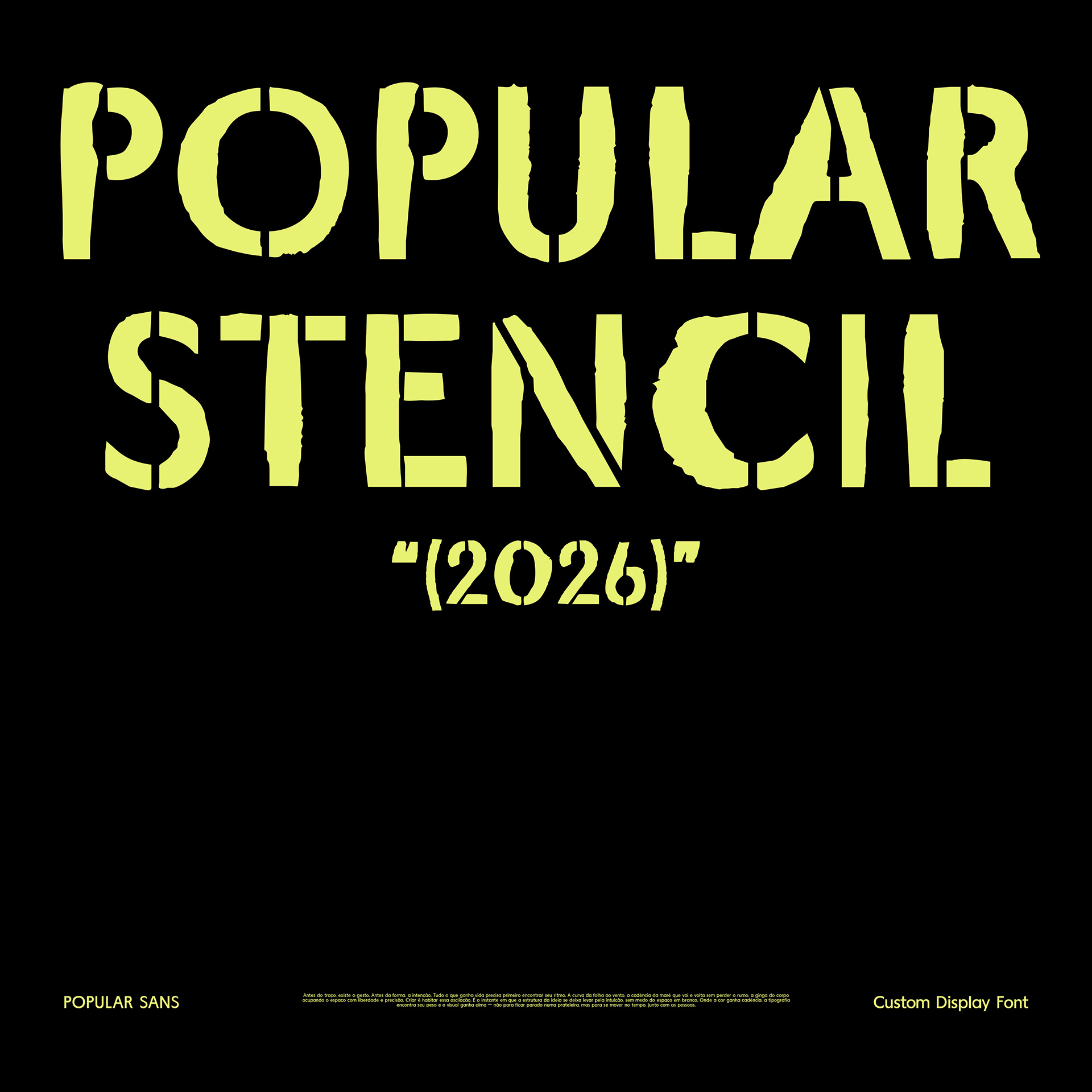 Popular Stencil: Tipografia Urbana com Textura Autêntica | Hotmart