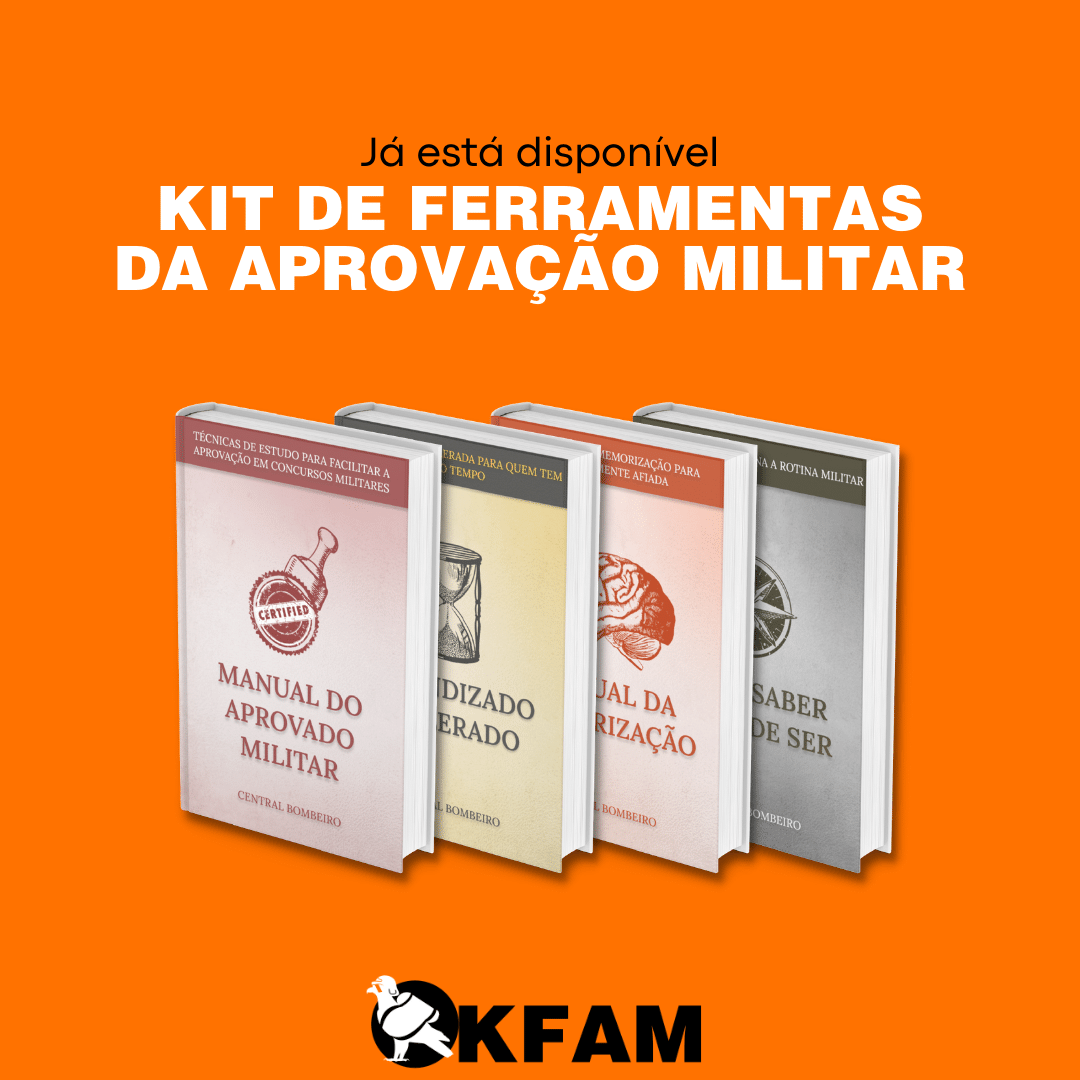 Imagem de capa para o Ebook Kit de Ferramentas da Aprovação Militar - KFAM