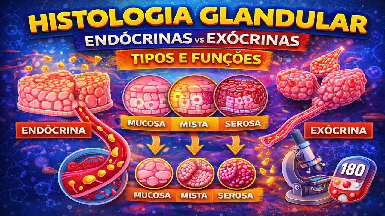 Histologia Glandular: Endócrinas vs Exócrinas, Tipos e Funções - Me...