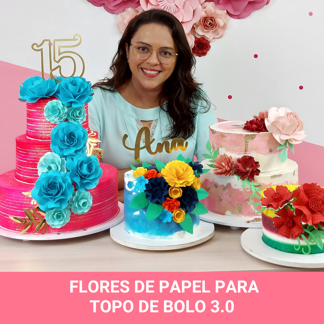Imagem de capa para o Curso online Curso de Flores 3D - Topo de Bolo - Vitalício