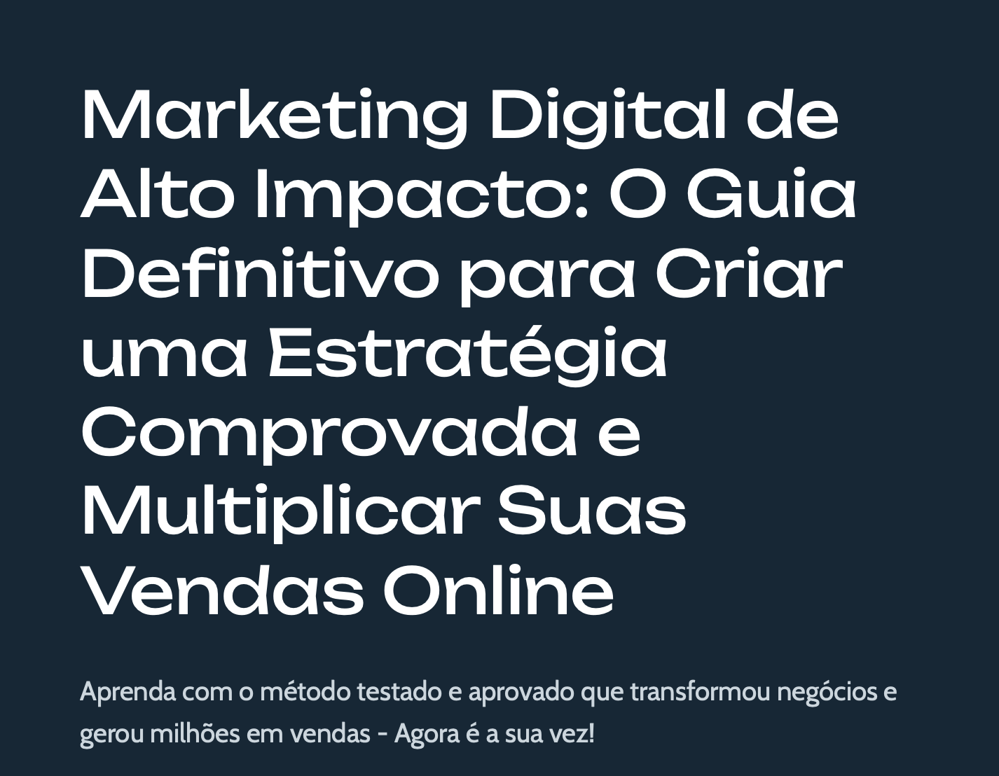 Marketing Digital de Alto Impacto: O Guia Definitivo para Criar uma...