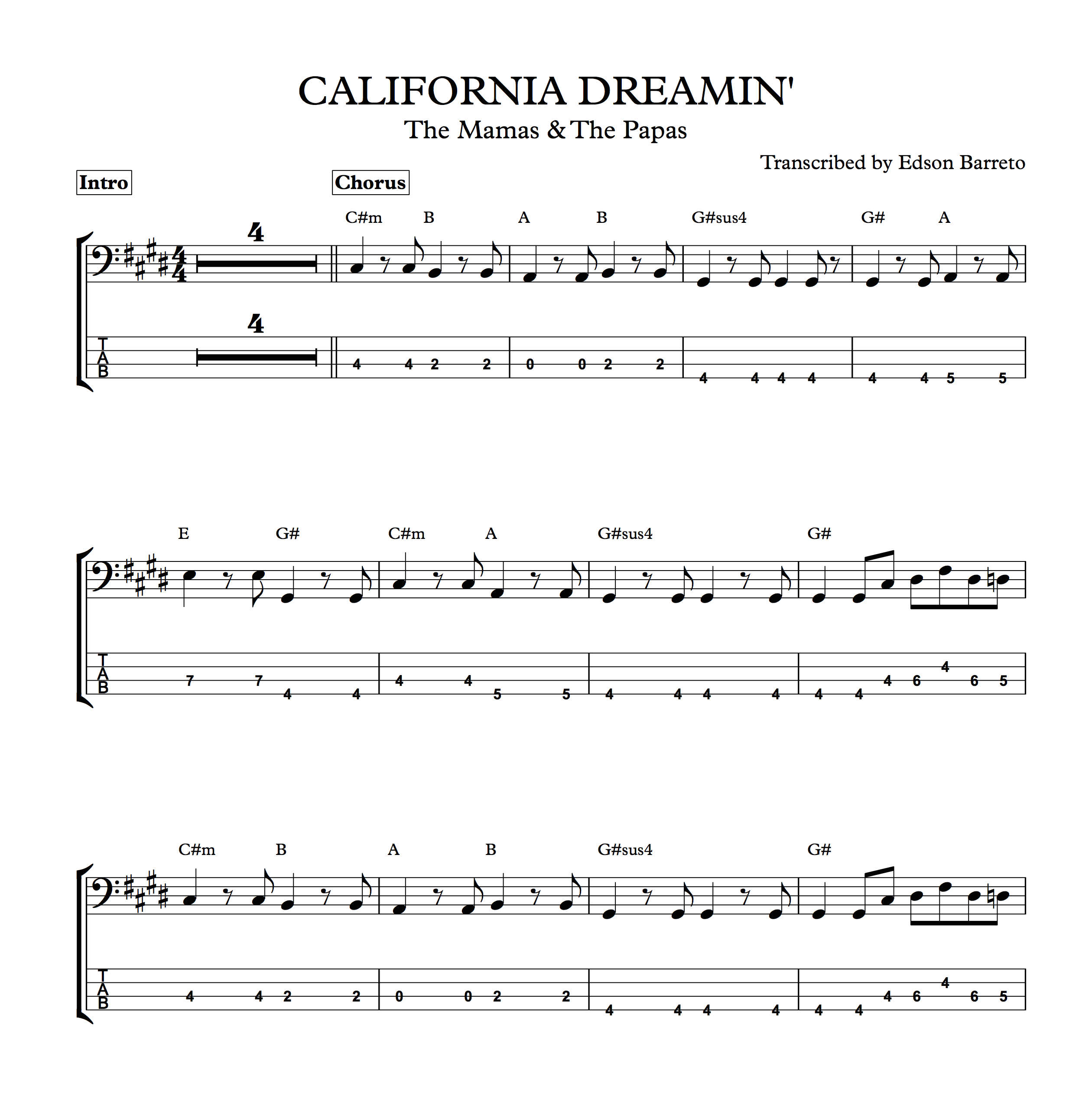 CALIFORNIA DREAMIN