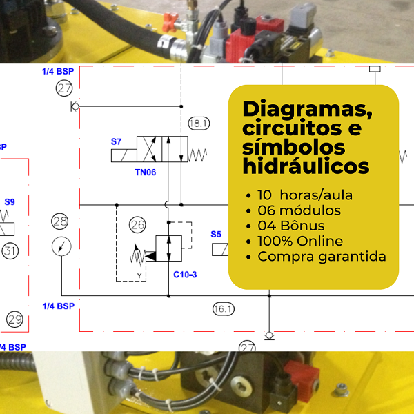 Imagem de capa para o Curso online Diagramas, circuitos e símbolos hidráulicos