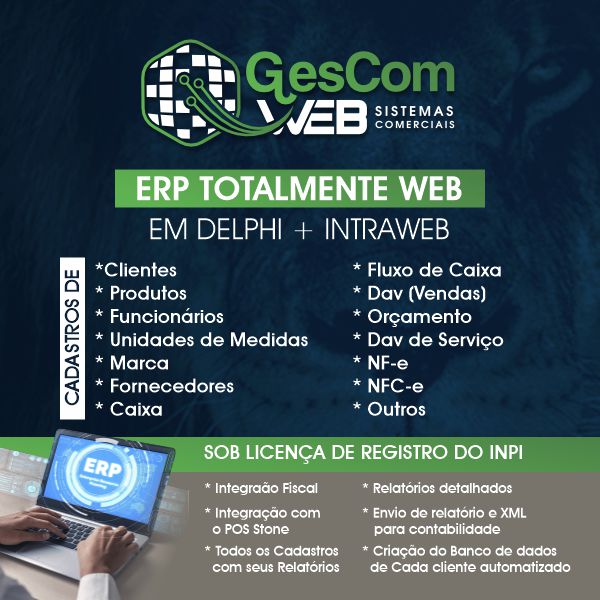 ERP GesCom Web - Clederson Maia Ferreira | Hotmart