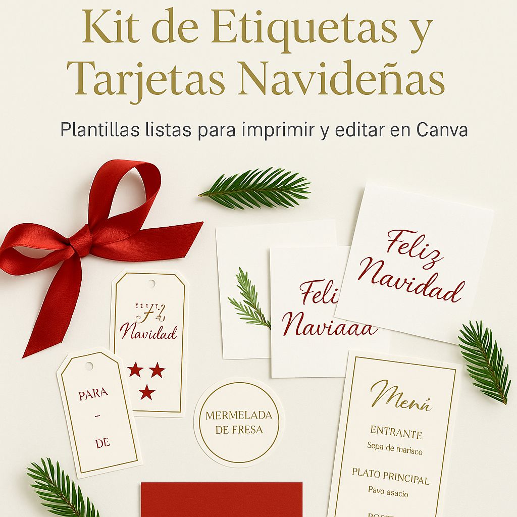 Plantillas de Menús y Etiquetas Navideñas - Larissa Farias da Rosa ...