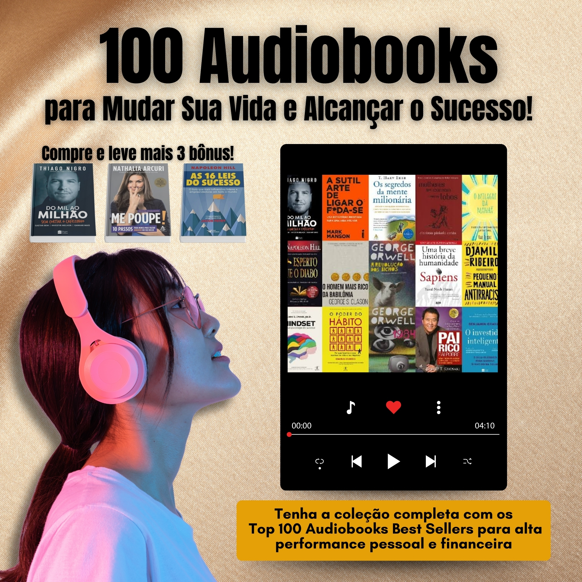 Resumo em áudio dos principais livros de investimentos. Acesse a playlist!  #investir #audiobook, image size:1875x1875