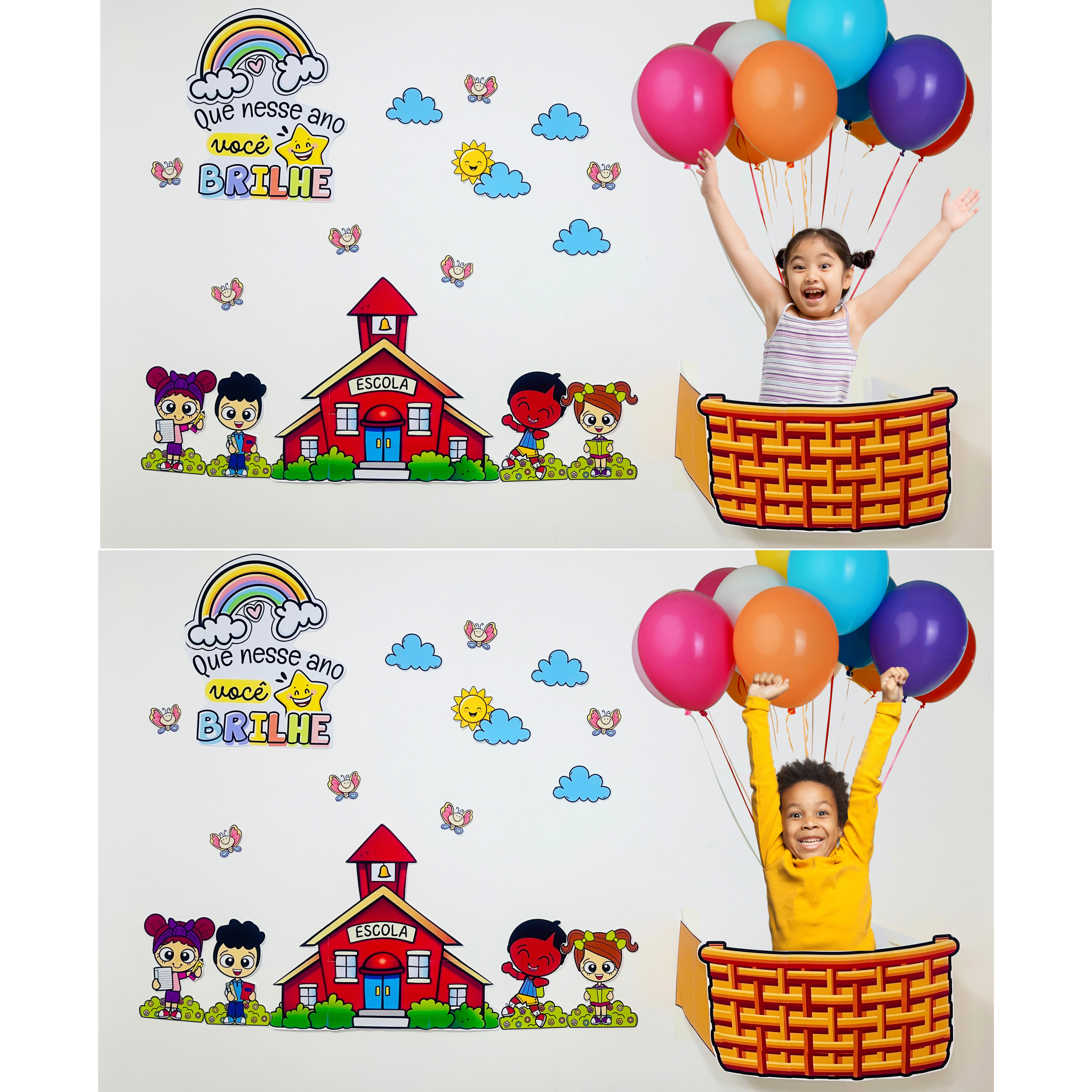 Painel Balão 3D Volta às Aulas