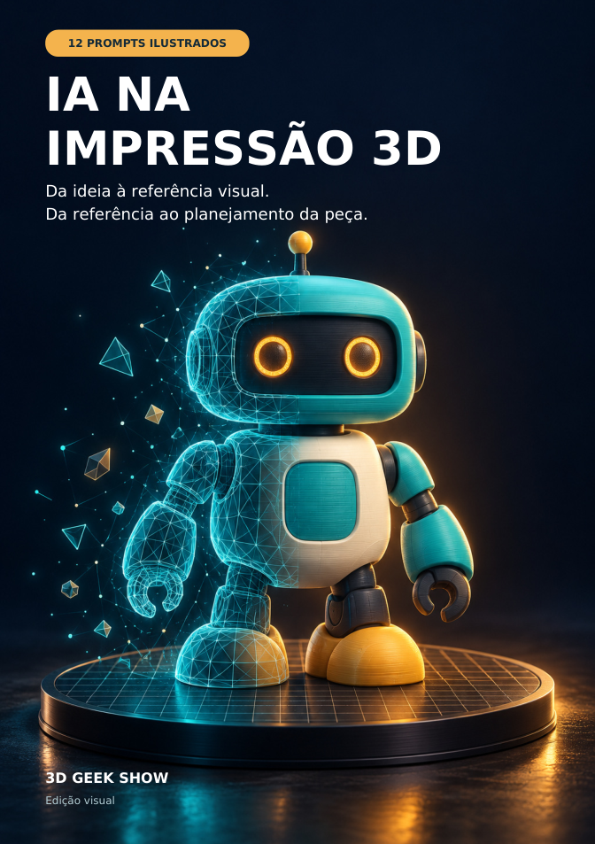 IA na Impressão 3D: 12 prompts ilustrados
