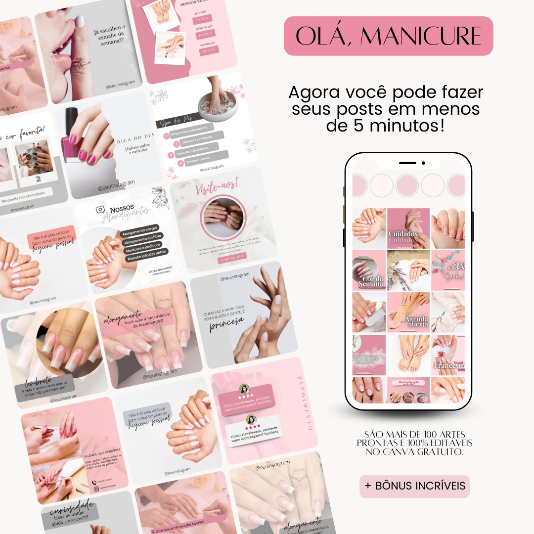 Imagem de capa para o Curso online Pack da Manicure e Nail Designer