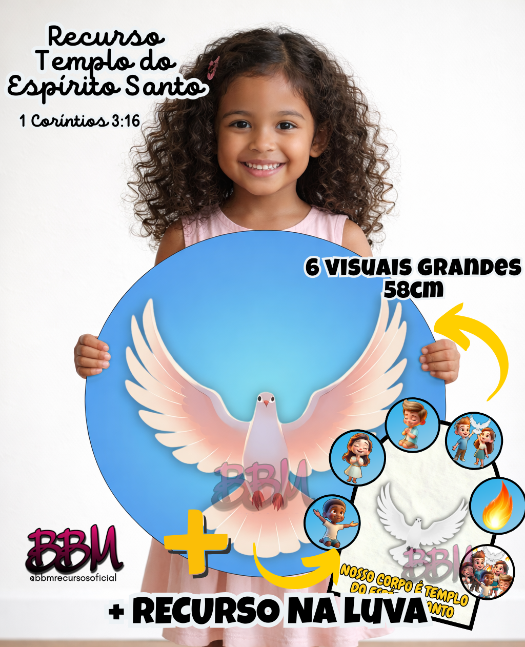 RECURSO TEMPLO DO ESPÍRITO SANTO 🕊  6 VISUAIS GRANDES + LUVA