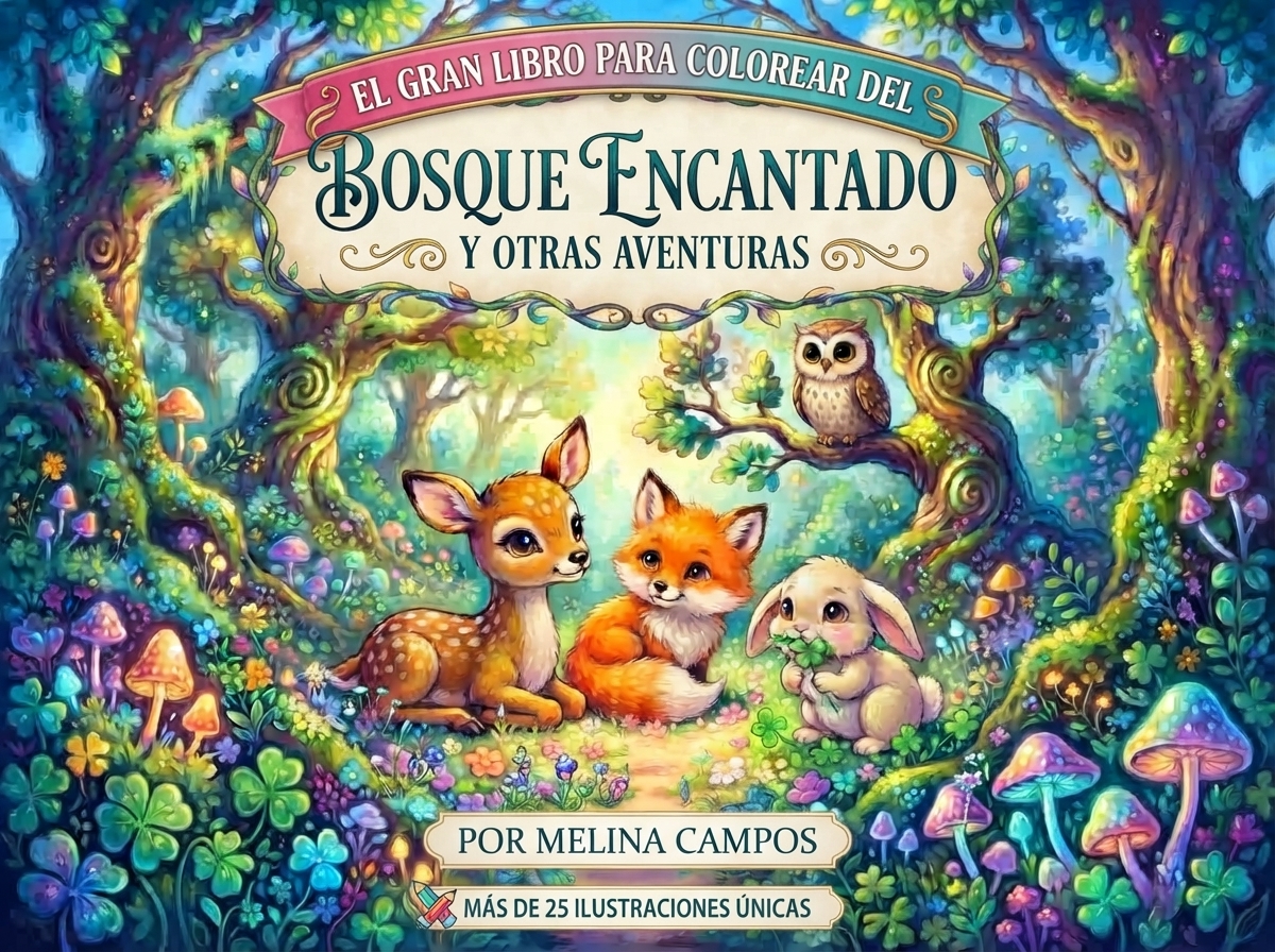 El gran libro para colorear del bosque encantado