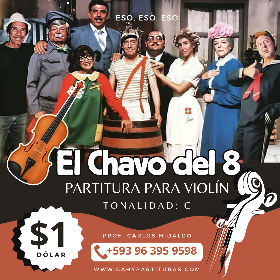 Imagen de portada para Curso online El Chavo del 8 Partitura para Violín