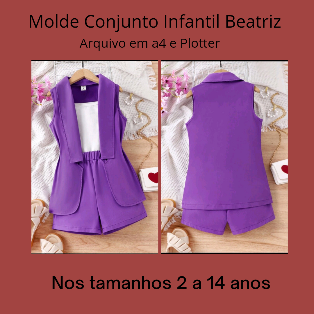 Molde conjunto infantil Beatriz 