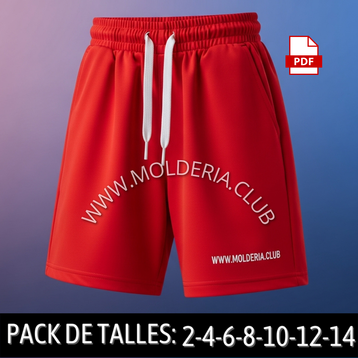 Patrón de Costura de Short Básico para Niños