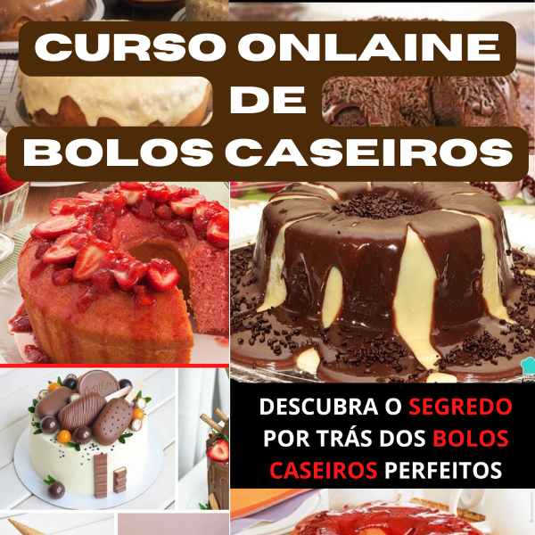 Imagem de capa para o Curso online Curso de Bolos Caseiros passo a passo