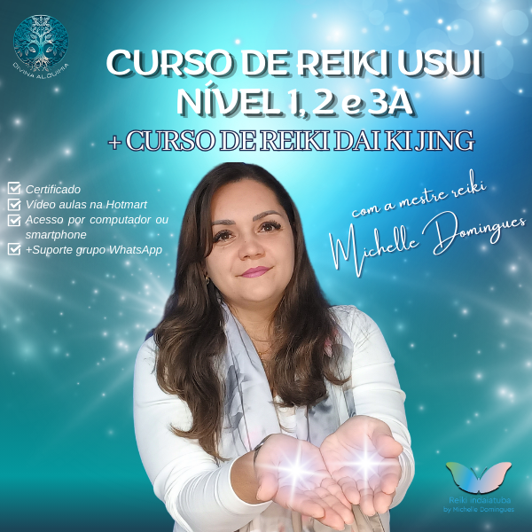 Imagem de capa para o Curso online Curso de Reiki nível 1,2 e 3A Usui + bônus símbolos Dai Ki Jing