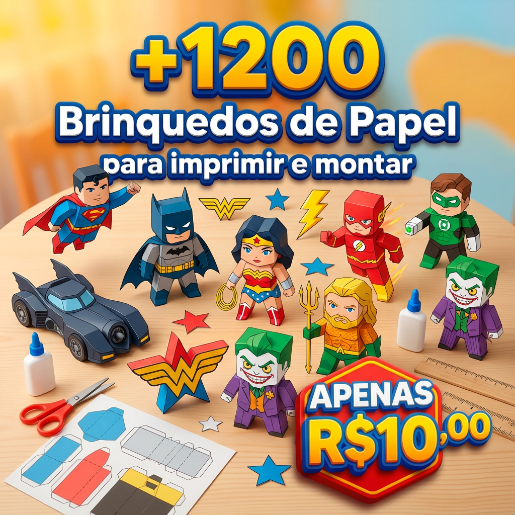 +1.200 Brinquedos de Papel para Imprimir - Aliados Digital | Hotmart