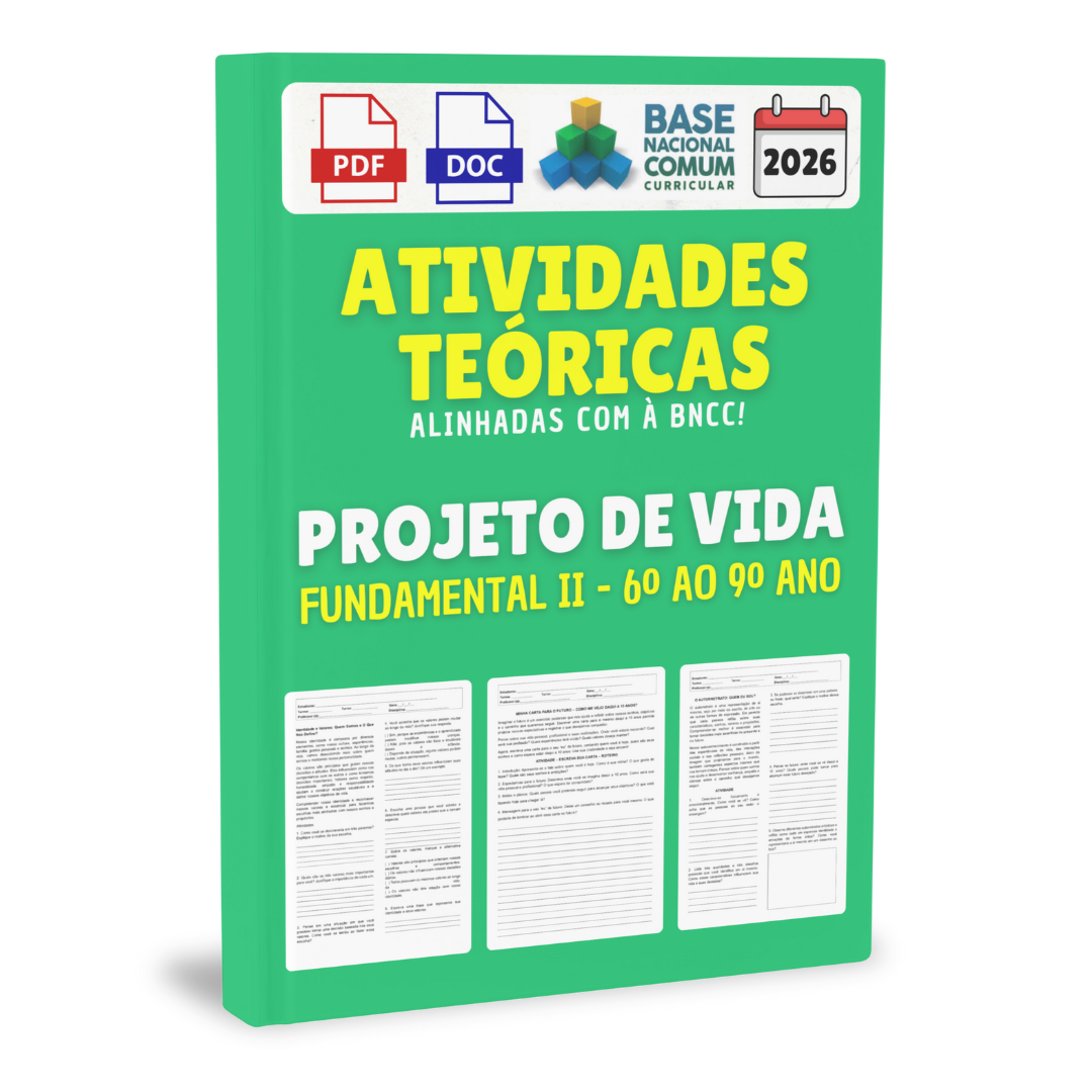 Atividades Teóricas - Projeto de Vida - Fundamental II (6º ao 9º Ano ...