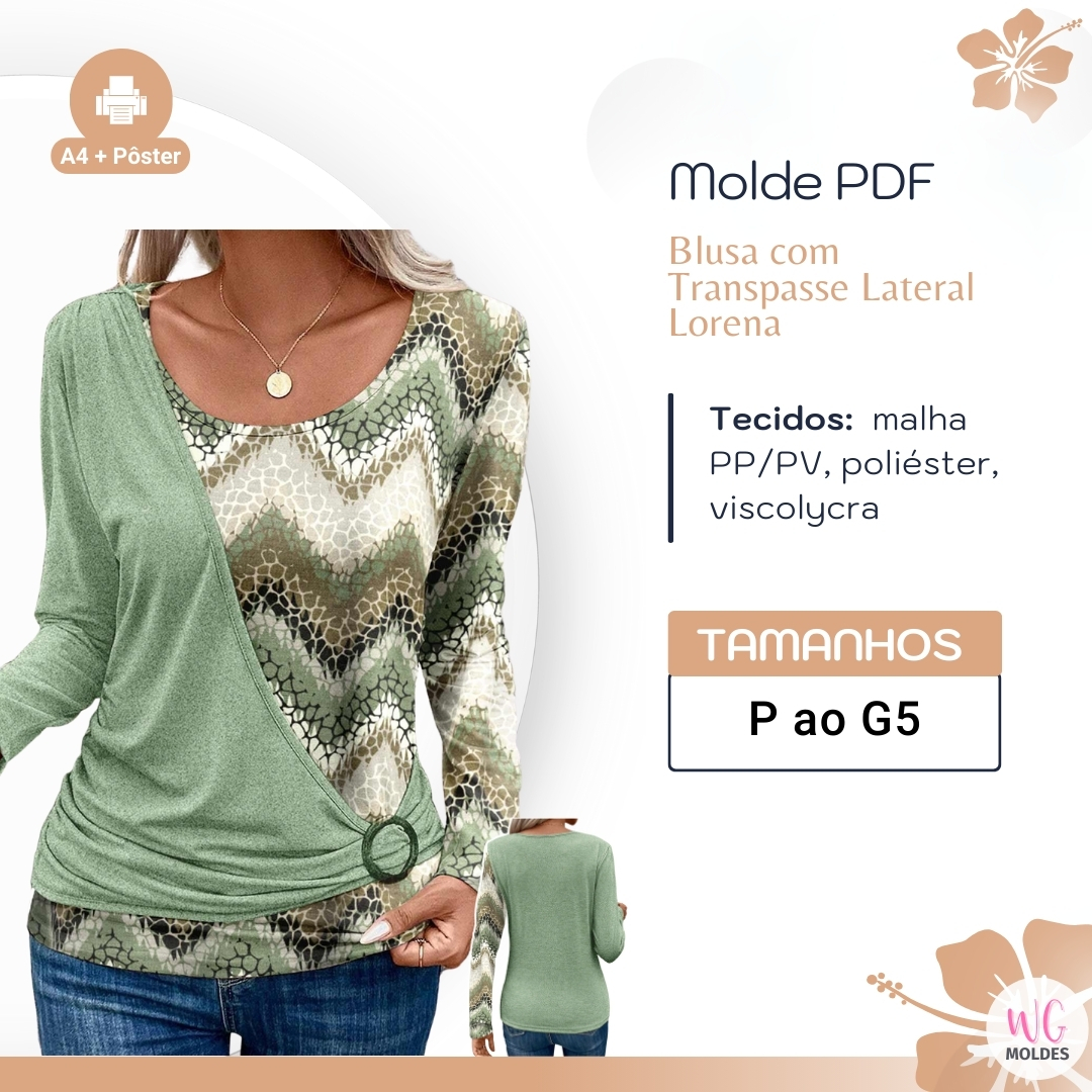 MOLDE BLUSA COM TRANSPASSE LATERAL LORENA
