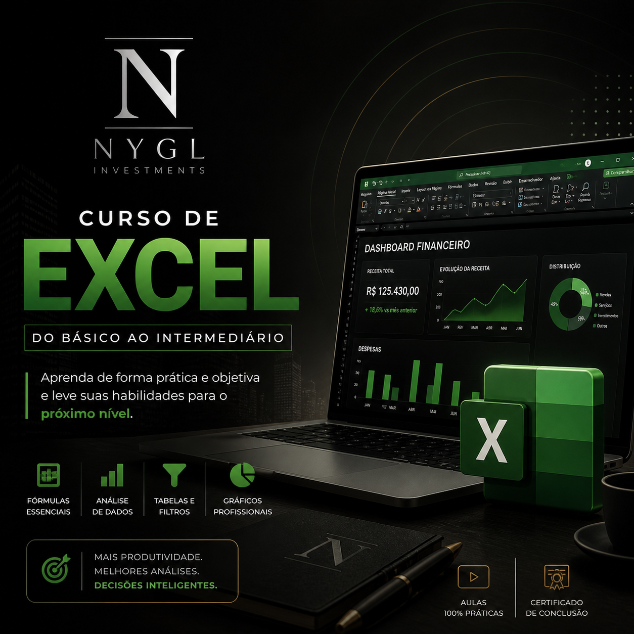 Curso de Excel do Zero ao Intermediário Aplicado ao Mercado