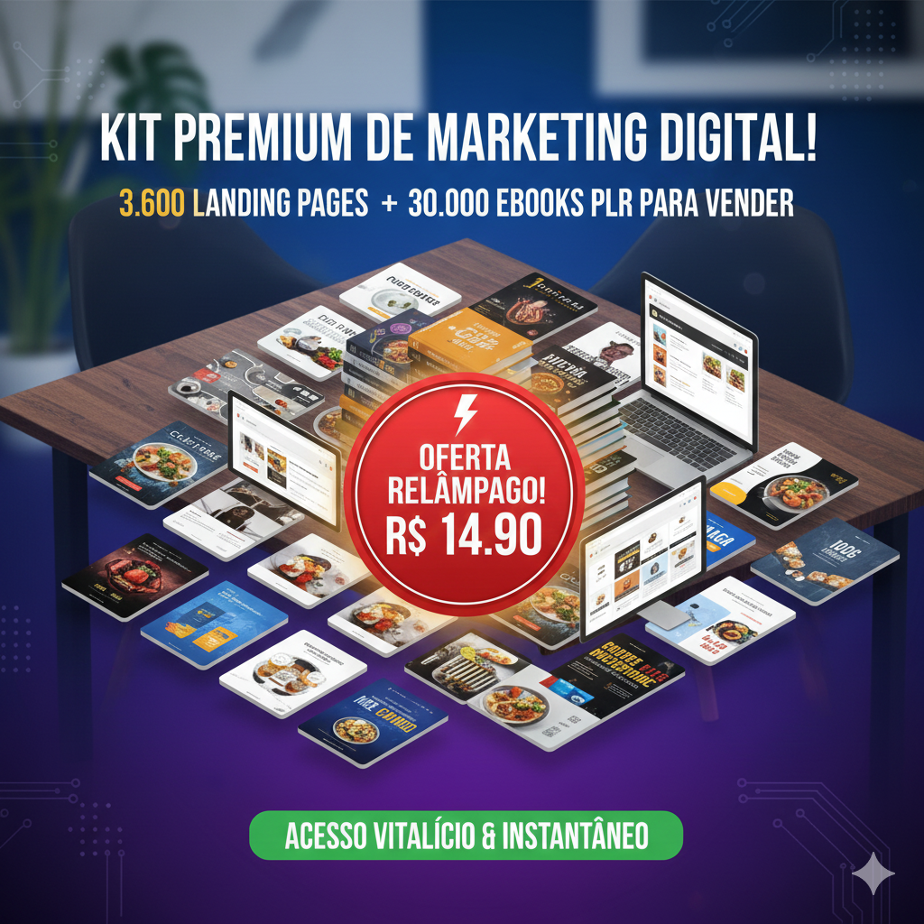 Mega Pack com 3.600 Landing Pages + 30.000 Ebooks PLR - Cleyton Lui...