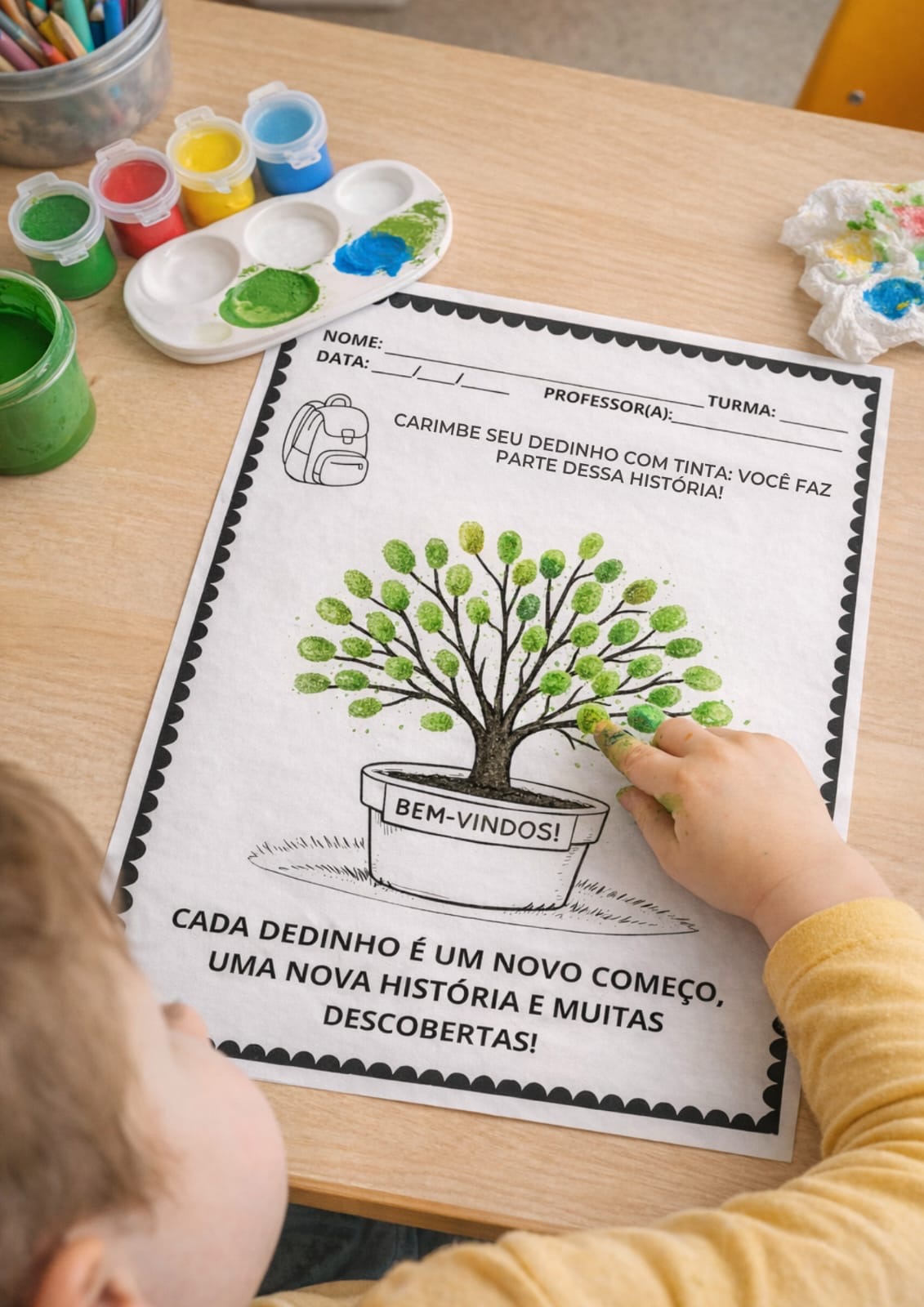 Carimbo de Dedinhos volta as aula
