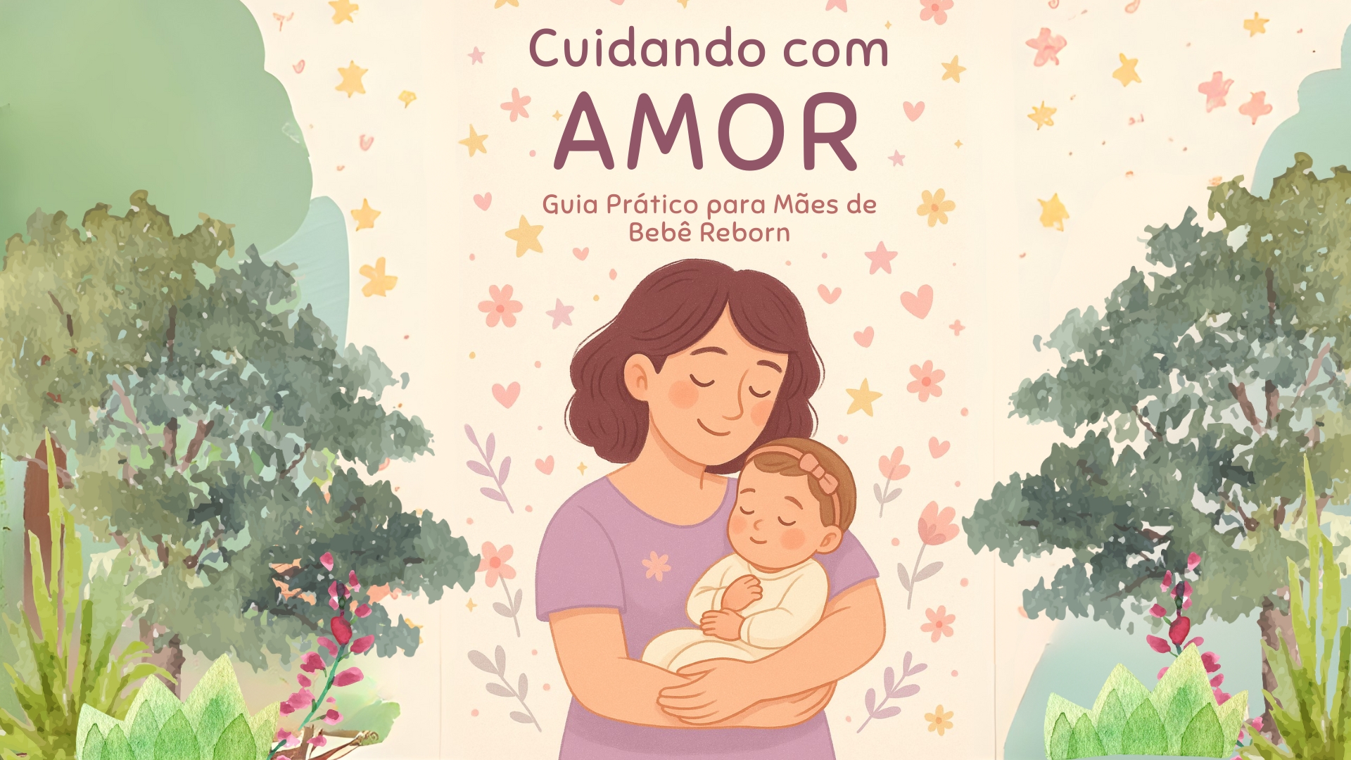 Imagem de capa para o Curso online Mini Curso: Cuidando com Amor - Guia Prático para mães de  Bebê Reborn