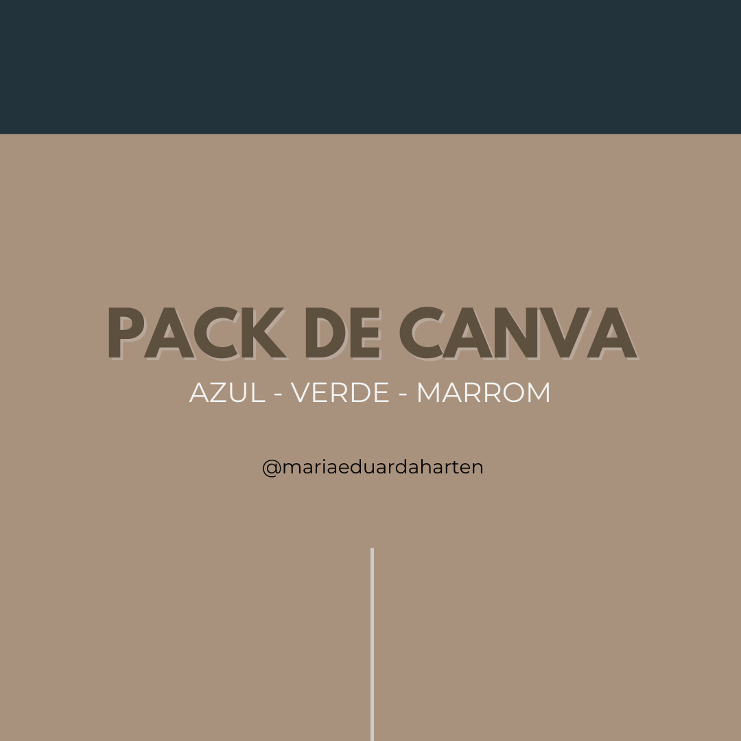 PACK DE CANVA - AZUL, VERDE E MARROM.