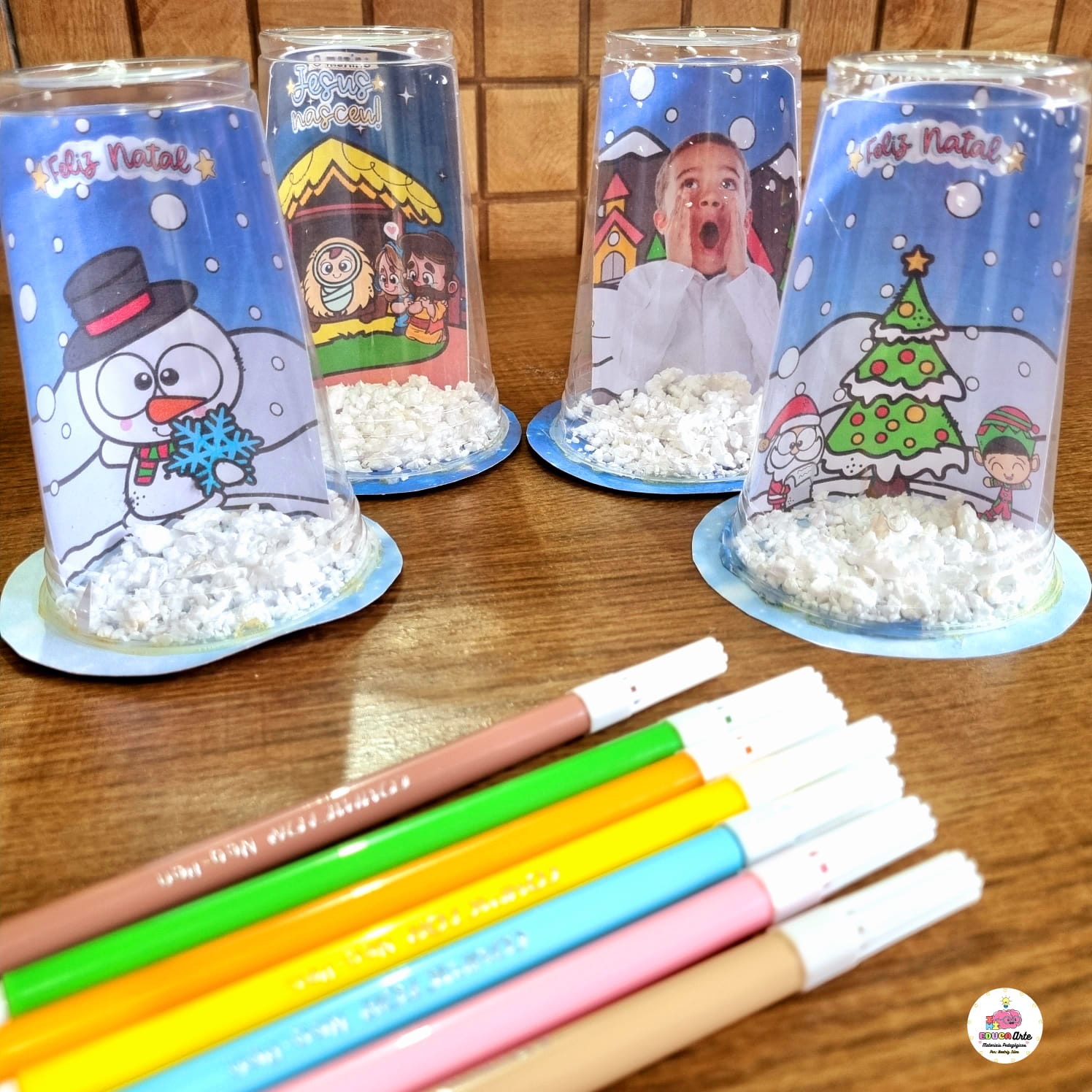 Imagem de capa para o Ebook GLOBO DE NEVE NATALINO ☃️❄️ EDUCA ARTE