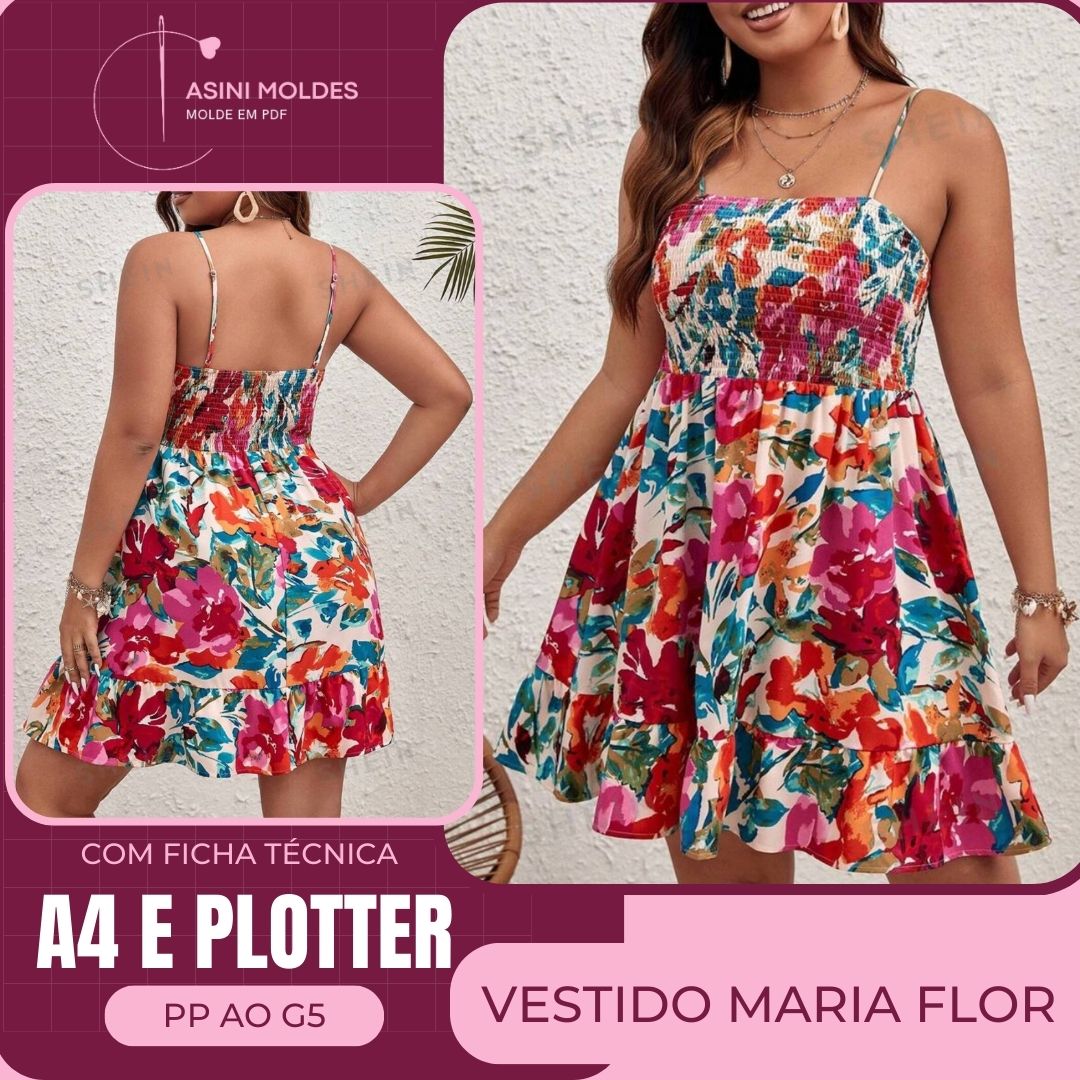 Imagem de capa para o Curso online VESTIDO MARIA FLOR - Molde em PDF