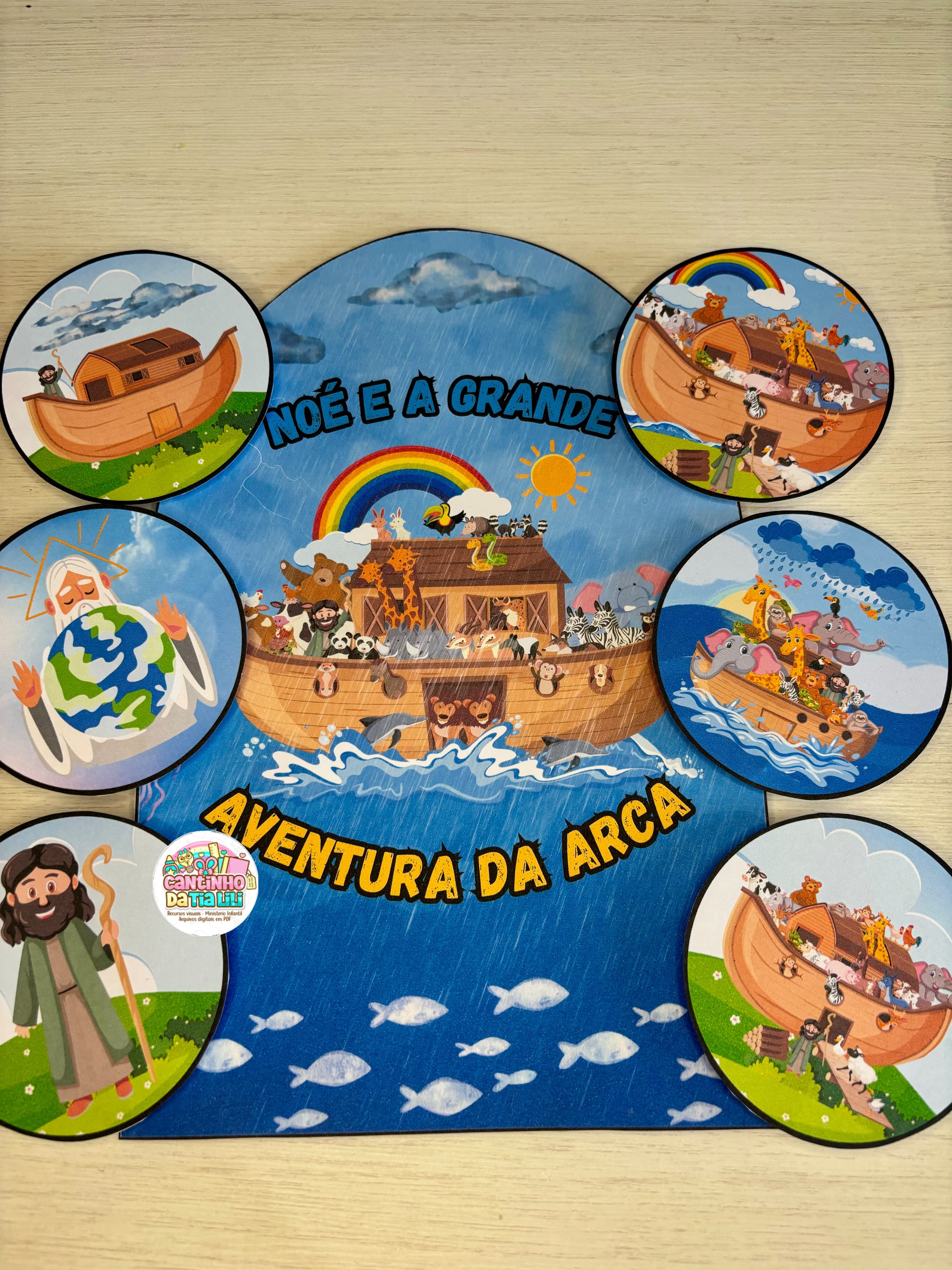 🌈 Luva de História: A Arca de Noé 🦁🐘🕊