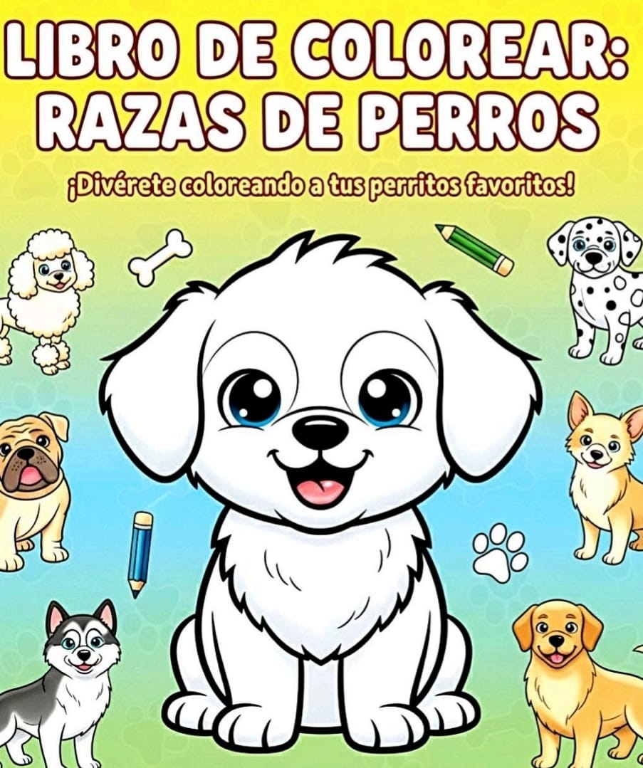 Libro para colorear - Razas de perros - MAKI333 BOOKS | Hotmart