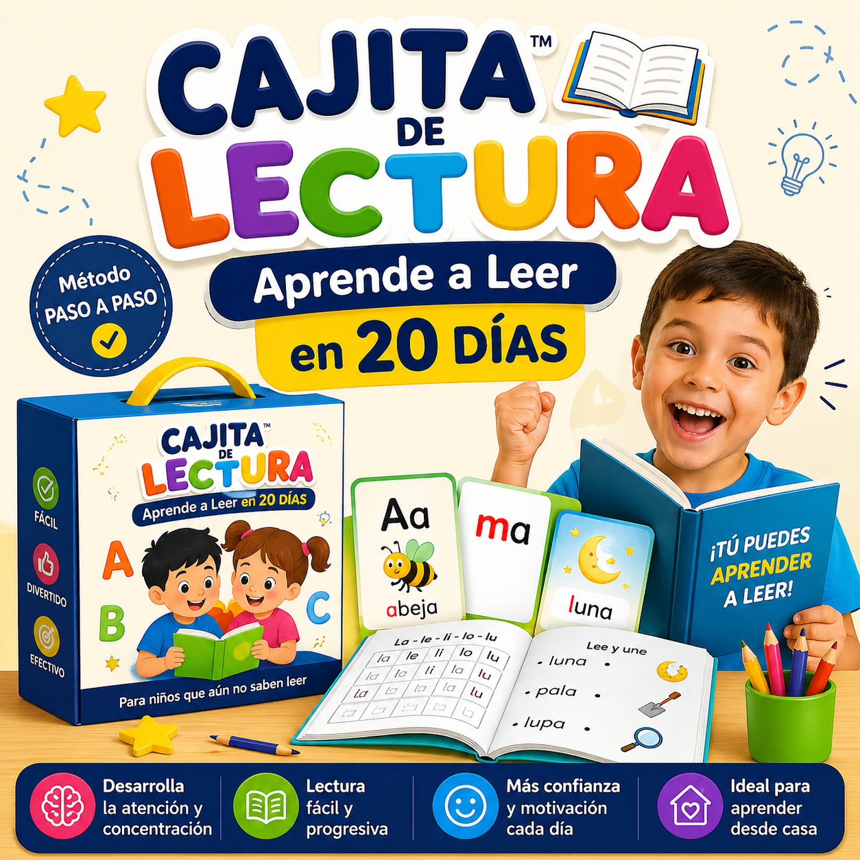 CAJITA DE LECTURA™ Aprende a Leer en 20 Días