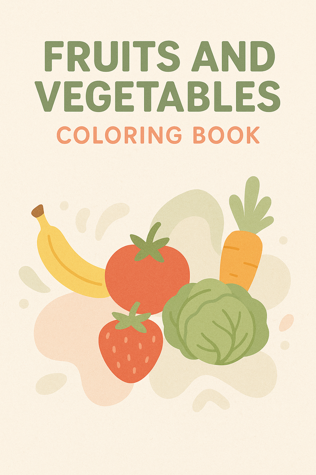 Fruits And Vegetables Coloring Book