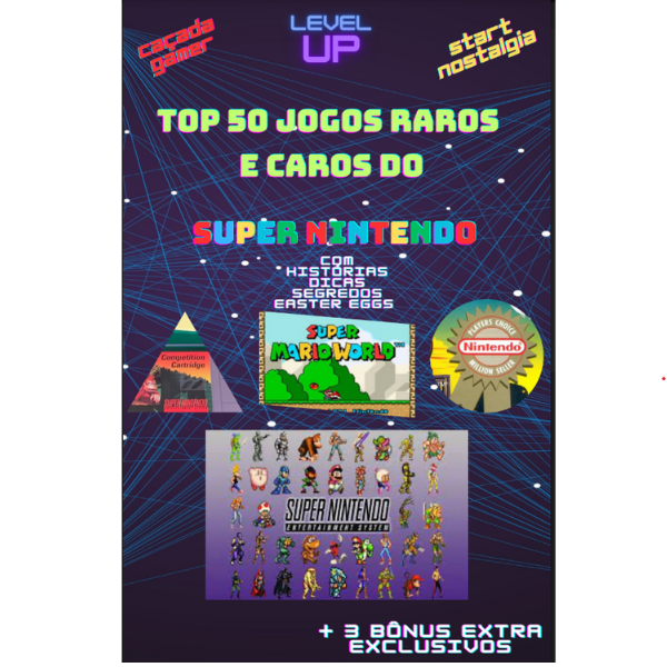 Lista dos 50 jogos do super nintendo mais caros e raros com sua história, dicas, segredos e easter eggs.