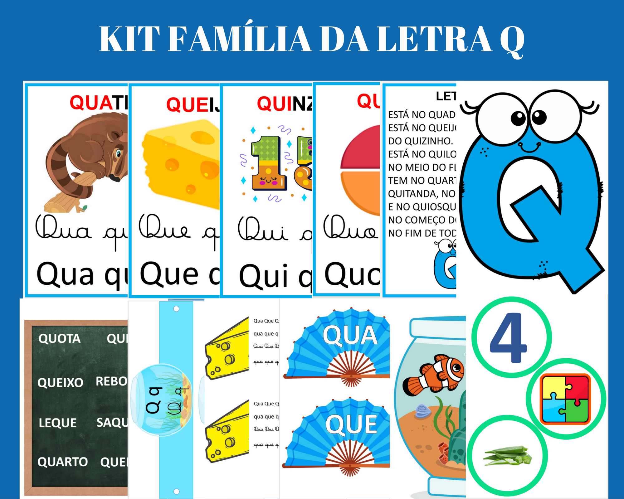 KIT FAMÍLIA DA LETRA Q - ROSEMERE PROFESSORA | Hotmart
