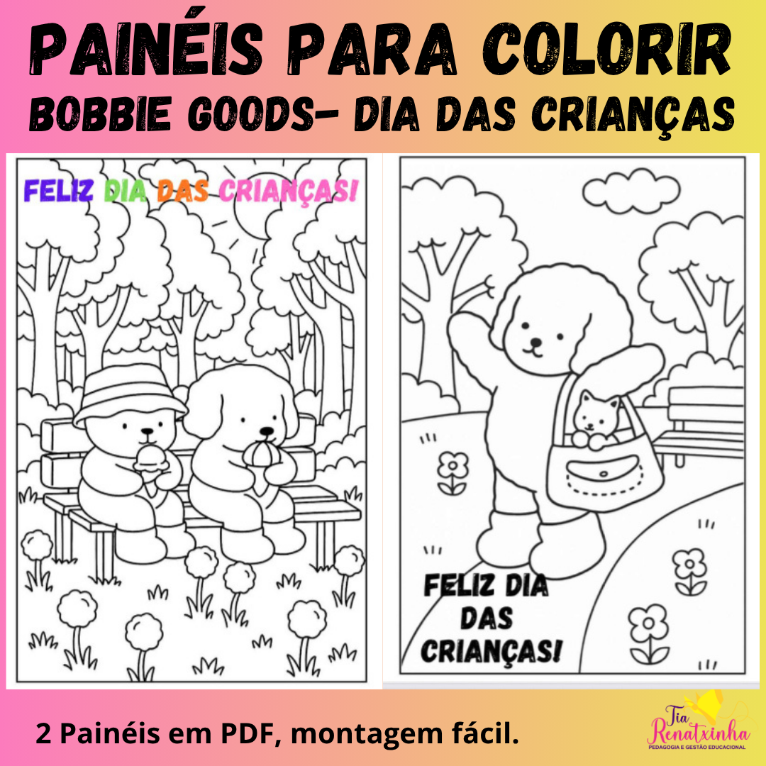 Painéis Bobbie Goods Para Colorir- Dia Das Crianças - Renata Ramos...