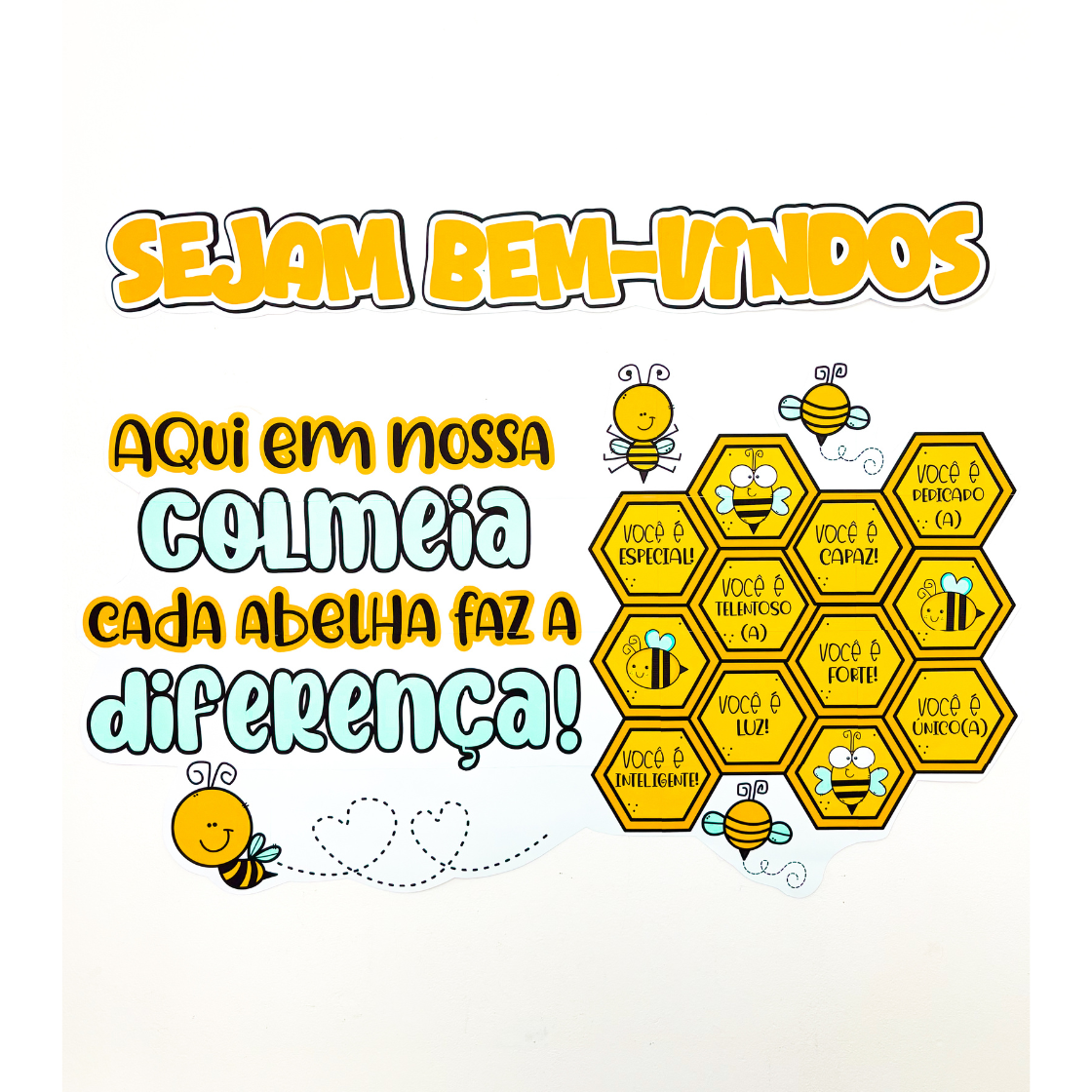 Painel bem-vindos Colmeia Equipe