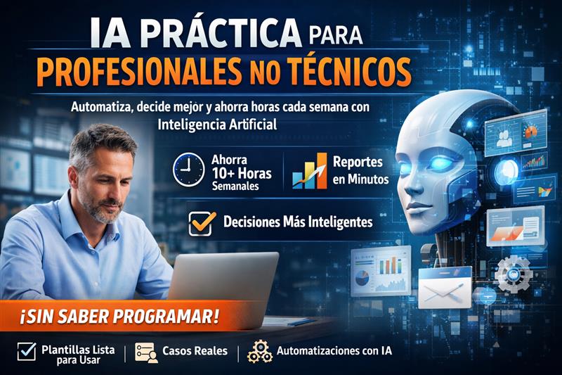 IA práctica para profesionales: Optimiza tu trabajo diario | Hotmart