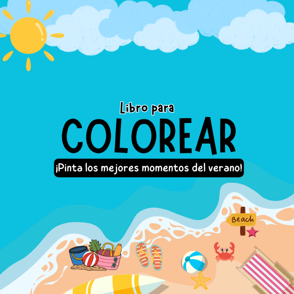 Libro para Colorear de Verano Playa Infantil | Hotmart