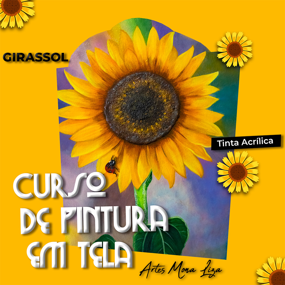 Curso De Pintura Em Tela Com Tinta Acrílica E Textura Girassol
