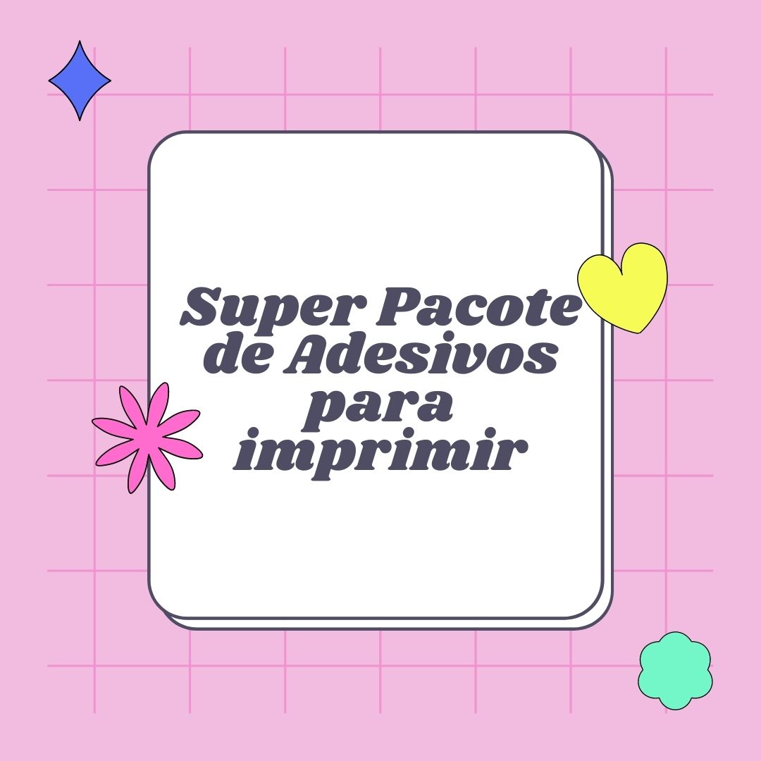 pacote com 20 folhas de Adesivos para imprimir