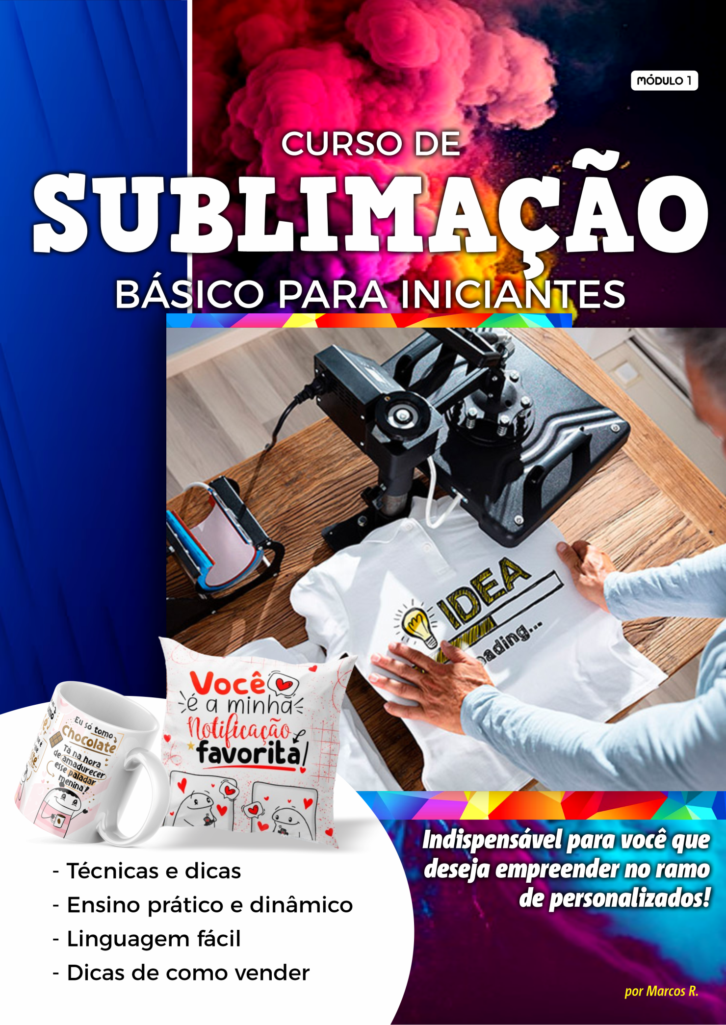 Curso de sublimação básico para iniciantes e empreendedores