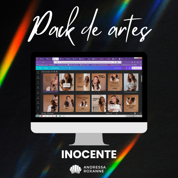 Feed Fotográfico - Pack Canva - Arquétipo Inocente - Andressa Roxan...